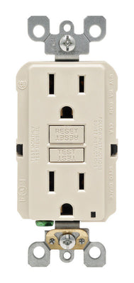 Leviton SmartlockPro 15 amps 125 V Duplex Light Almond GFCI Outlet 5-15R
