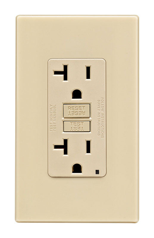 Leviton 20 amps 125 V Ivory GFCI Outlet 5-20R