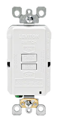 Leviton SmartlockPro 20 amps 125 V Duplex White GFCI Outlet 5-20R