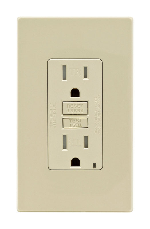 Leviton 15 amps 125 V Ivory Outlet/Wallplate 5-15R