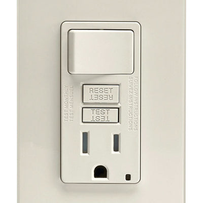 Leviton SmartlockPro 15 amps 125 V Light Almond Outlet/Wallplate 5-15R