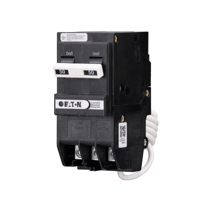Eaton 50 amps GFCI 2-Pole Circuit Breaker w/Self Test