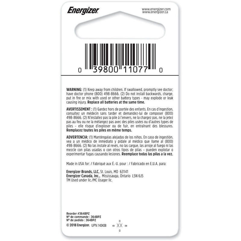 Energizer Silver Oxide 364 1.5 V Electronic/Watch Battery