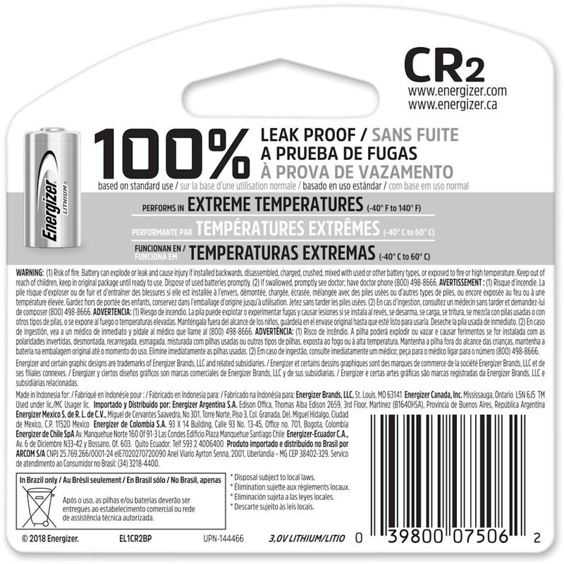 Energizer Lithium CR2 3 V Camera Battery