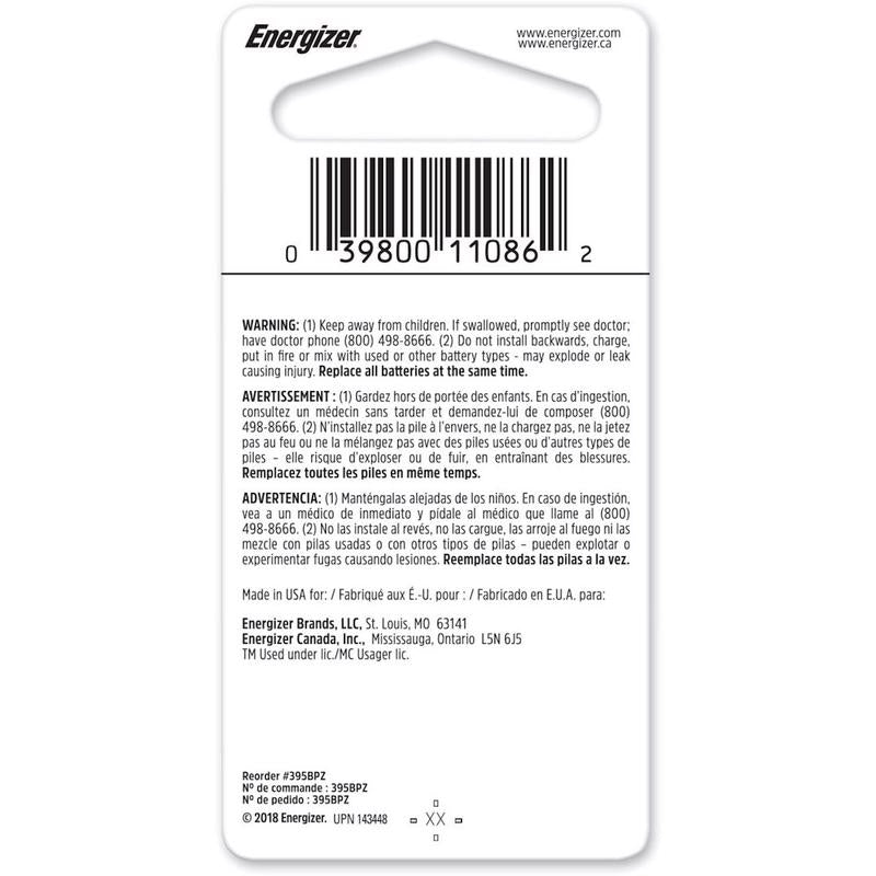 Energizer Silver Oxide 395 1.55 V 0.05 mAh Electronic/Watch Battery