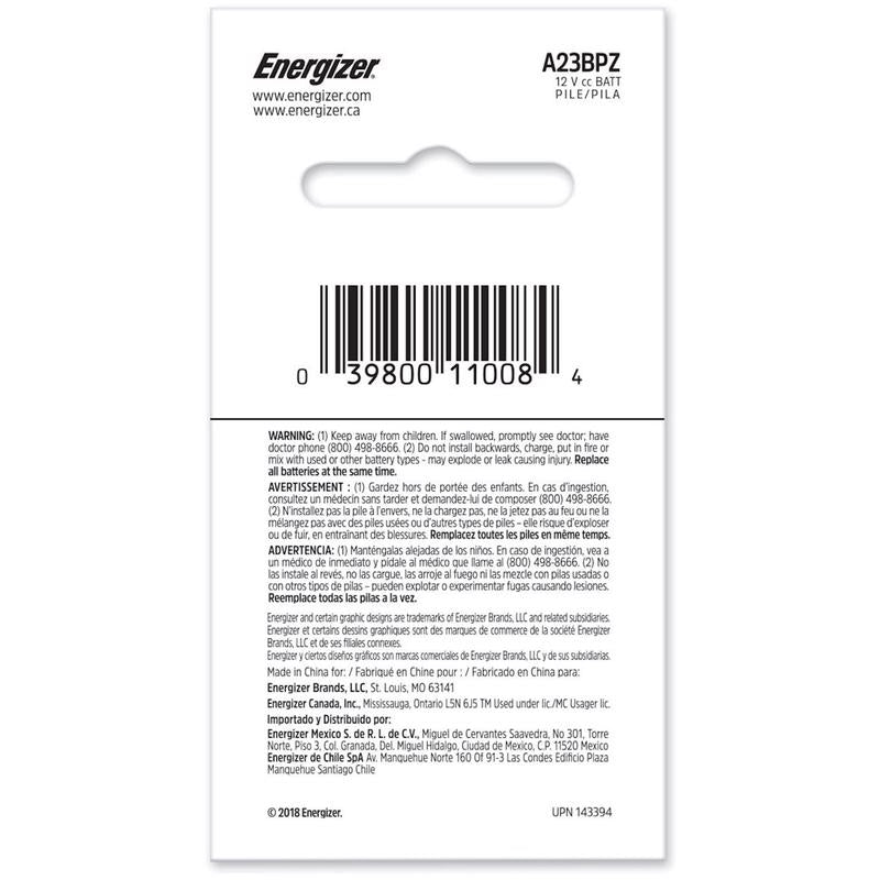 Energizer Alkaline A23 12 V 0.05 mAh Electronics Battery