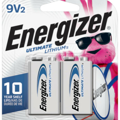 Energizer Ultimate Lithium 9-Volt 9 V Battery 2 pk