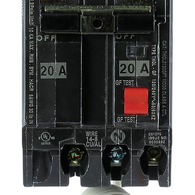 ABB 20 amps Ground Fault 2-Pole Circuit Breaker w/Self Test