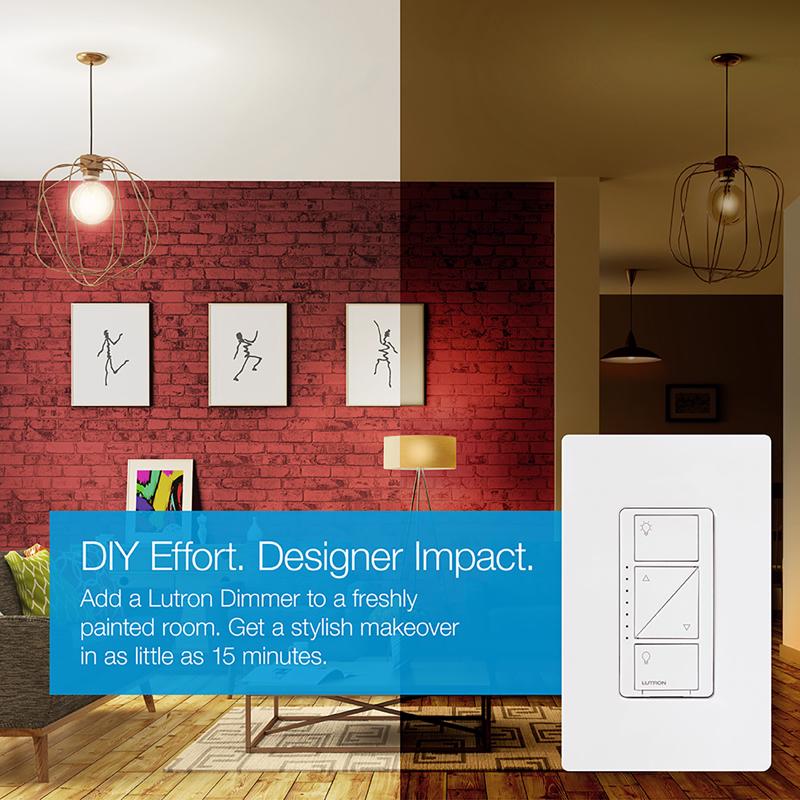 Lutron Caseta White 150 W Wireless Smart-Enabled Dimmer Switch w/Remote Control
