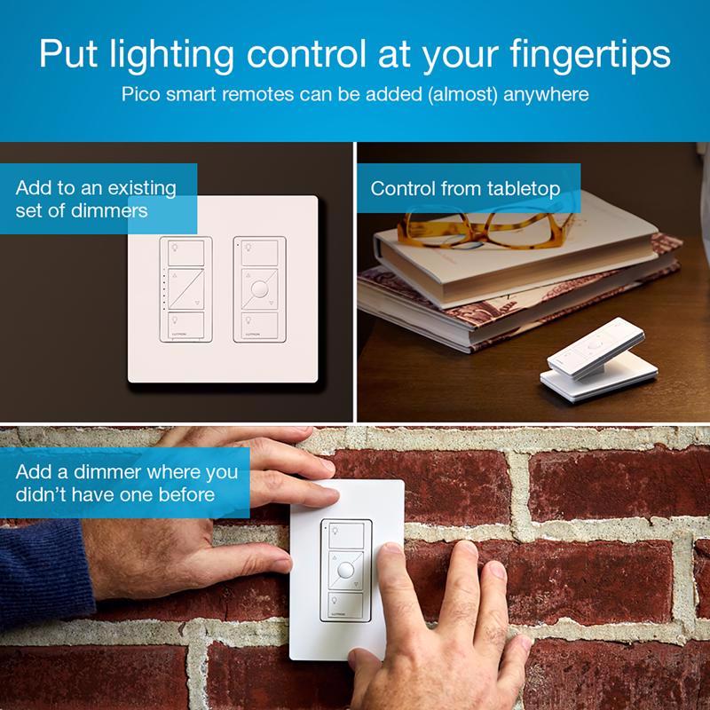 Lutron Caseta White 150 W Wireless Smart-Enabled Dimmer Switch w/Remote Control