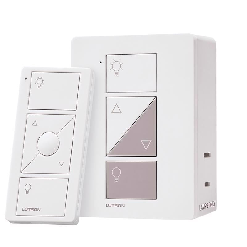 Lutron Caseta White 100 W Plug-In Smart-Enabled Dimmer Switch w/Remote Control