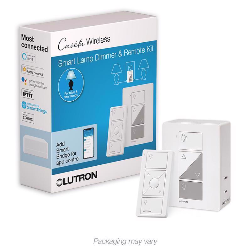 Lutron Caseta White 100 W Plug-In Smart-Enabled Dimmer Switch w/Remote Control