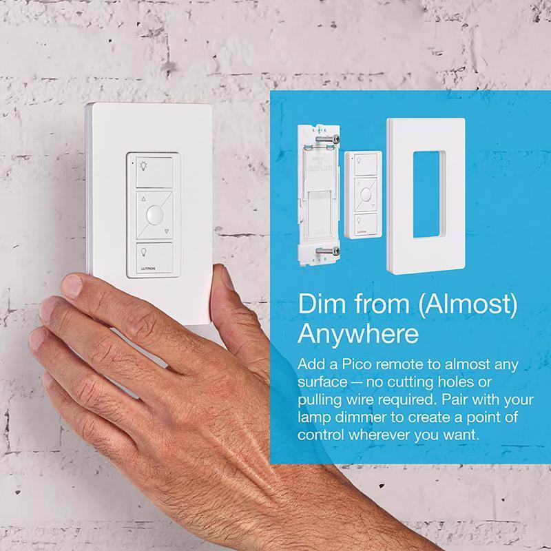 Lutron Caseta White 100 W Plug-In Smart-Enabled Dimmer Switch w/Remote Control