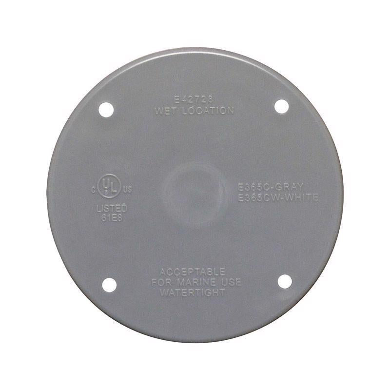 Sigma Electric Round Plastic 4.29 in. H X 4.29 in. W Flat Box Cover