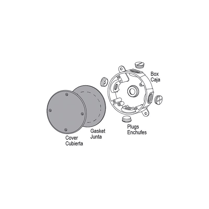 Sigma Electric Round Plastic 4.29 in. H X 4.29 in. W Flat Box Cover