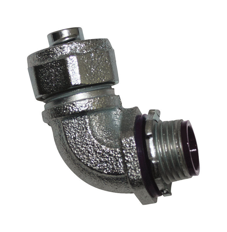 Sigma Electric ProConnex 1/2 in. D Zinc-Plated Iron 90 Degree Connector For Liquid Tight