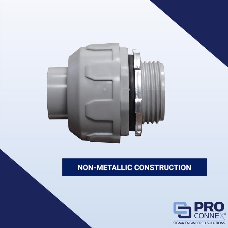 Sigma Electric ProConnex 1 in. D Plastic Straight Connector For Liquid Tight
