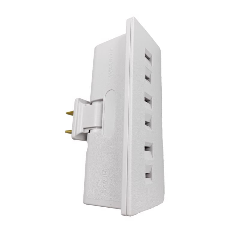 Projex Grounded 3 outlets Swivel Tap Adapter