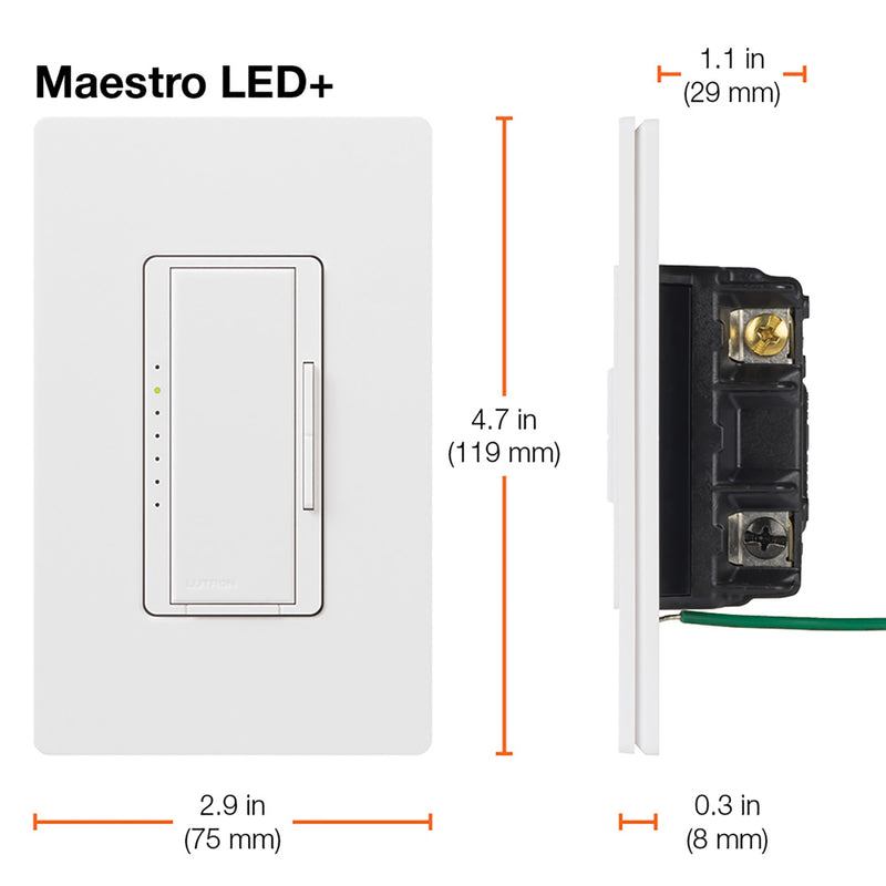 Lutron Maestro Ivory 150 W 3-Way Dimmer Switch