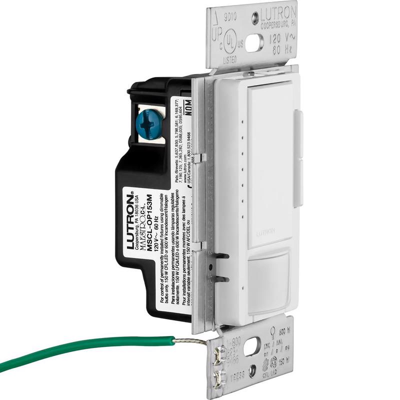 Lutron Maestro White 150 W Motion Sensor Dimmer Switch