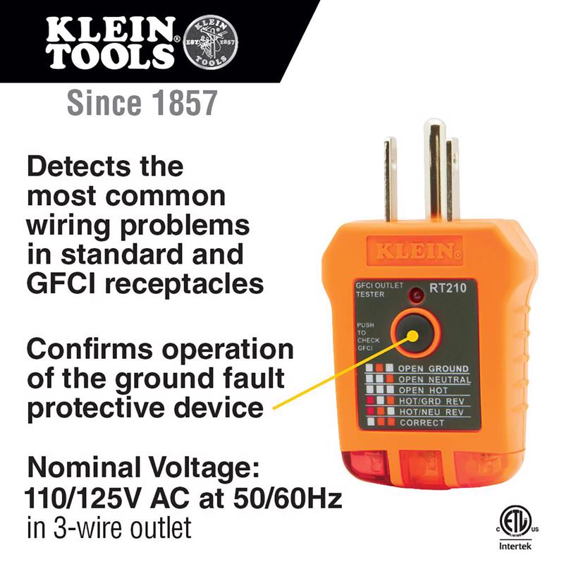 Klein Tools LED GFCI Receptacle Tester