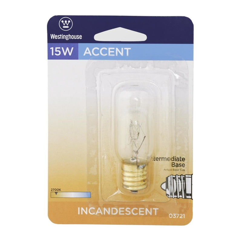 Westinghouse 15 W T7 Tubular Incandescent Bulb E17 (Intermediate) Warm White