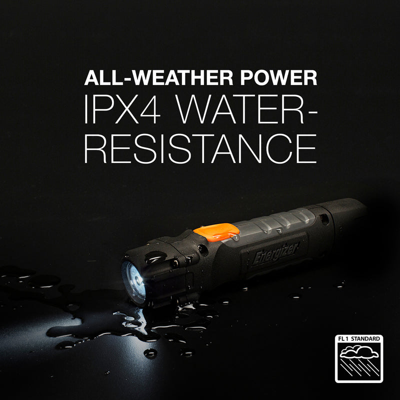 Energizer Hard Case 300 lm Black LED Work Light Flashlight AA Battery