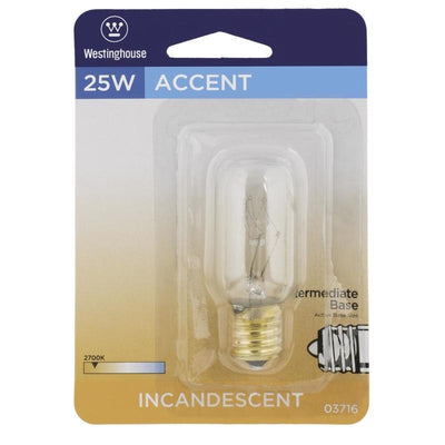 Westinghouse 25 W T8 Tubular Incandescent Bulb E17 (Intermediate) Warm White