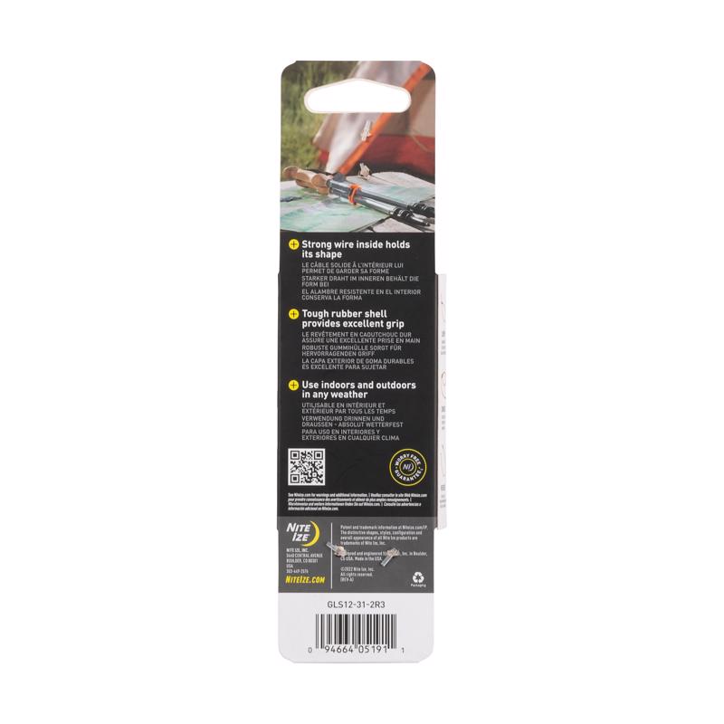 Nite Ize Gear Tie 12 in. L Orange Twist Ties 2 pk