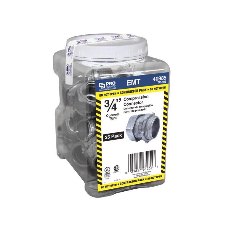 Sigma Electric ProConnex 3/4 in. D Die-Cast Zinc Compression Connector For EMT 25 pk