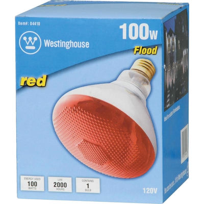 Westinghouse 100 W E26 Reflector Incandescent Bulb E26 (Medium) Red
