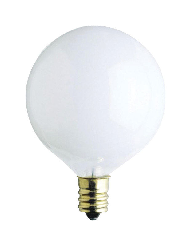 Westinghouse 25 W G16.5 Globe Incandescent Bulb E12 (Candelabra) White
