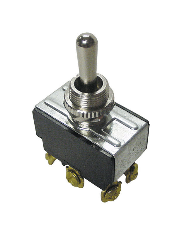 Gardner Bender 20 amps Double Pole Toggle Momentary Switch Black/Silver