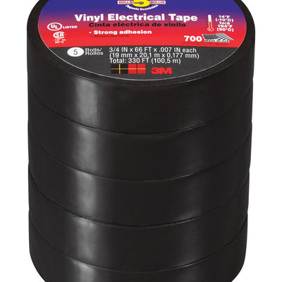 3M Scotch 3/4 in. W X 66 ft. L Black Vinyl Electrical Tape