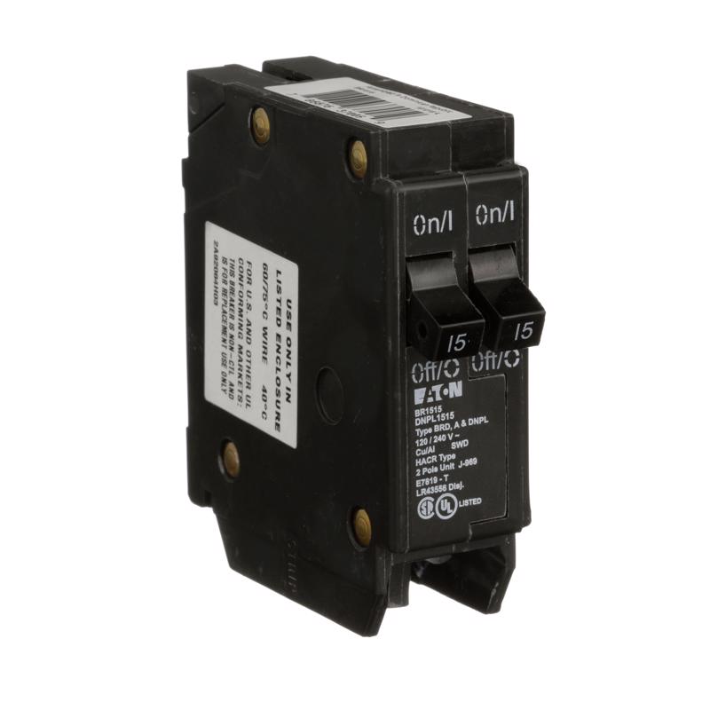 Eaton 15/15 amps Tandem 2-Pole Circuit Breaker