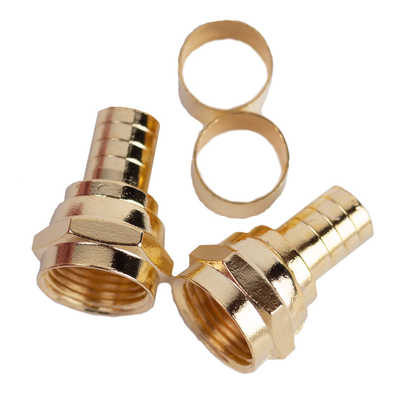 Monster Just Hook It Up Crimp-On RG6 Coaxial Connector 2 pk