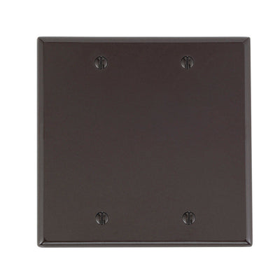 Leviton Brown 2 gang Thermoset Plastic Blank Wall Plate