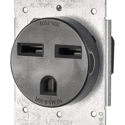 Leviton 30 amps 250 V Black Outlet 6-30R