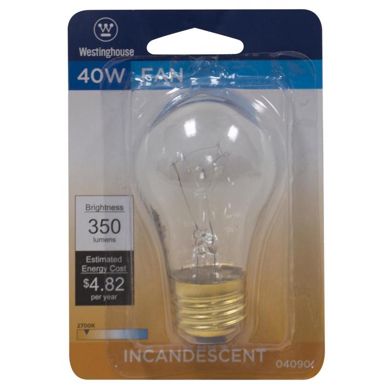 Westinghouse 40 W A15 A-Line Incandescent Fan Light Bulb E26 (Medium) White
