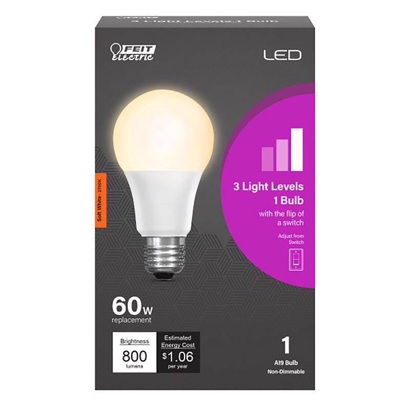 Feit A19 E26 (Medium) LED Bulb Soft White 60 Watt Equivalence