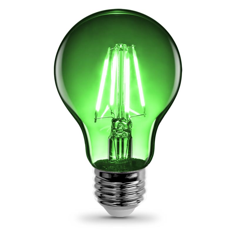 Feit A19 E26 (Medium) Filament LED Bulb Green 30 Watt Equivalence