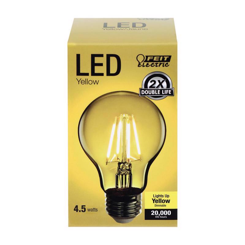 Feit A19 E26 (Medium) Filament LED Bulb Yellow 30 Watt Equivalence
