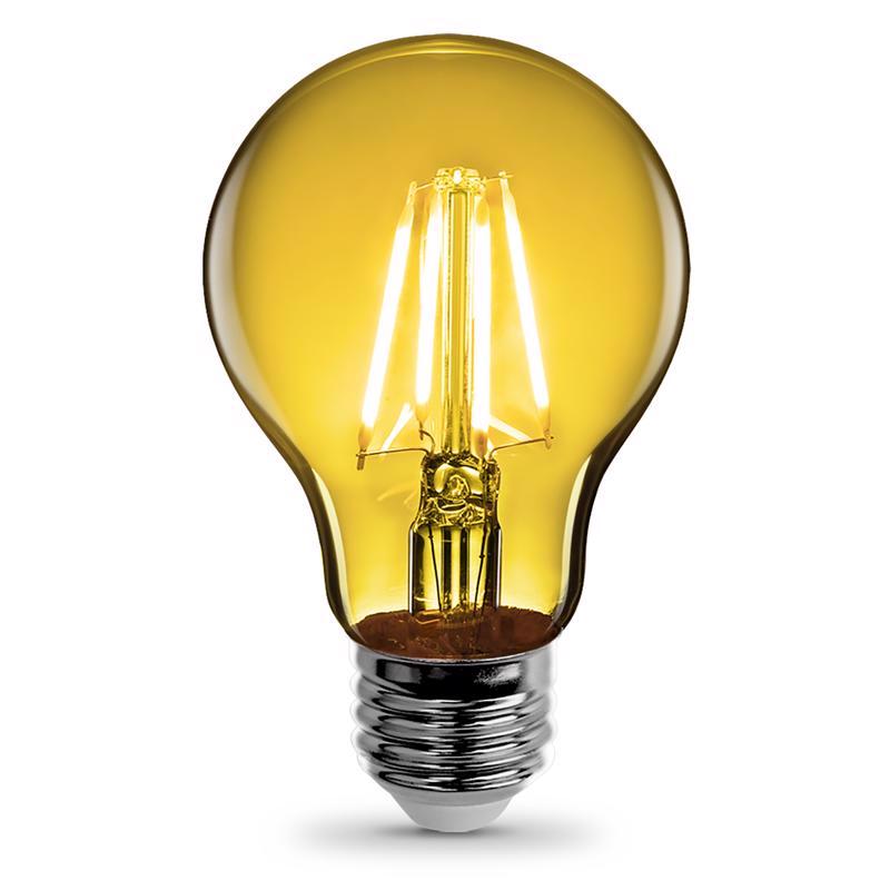 Feit A19 E26 (Medium) Filament LED Bulb Yellow 30 Watt Equivalence