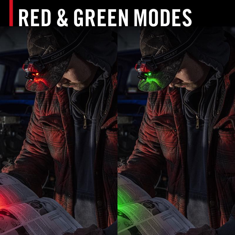 Coast FL85R 1250 lm Black LED Head Lamp