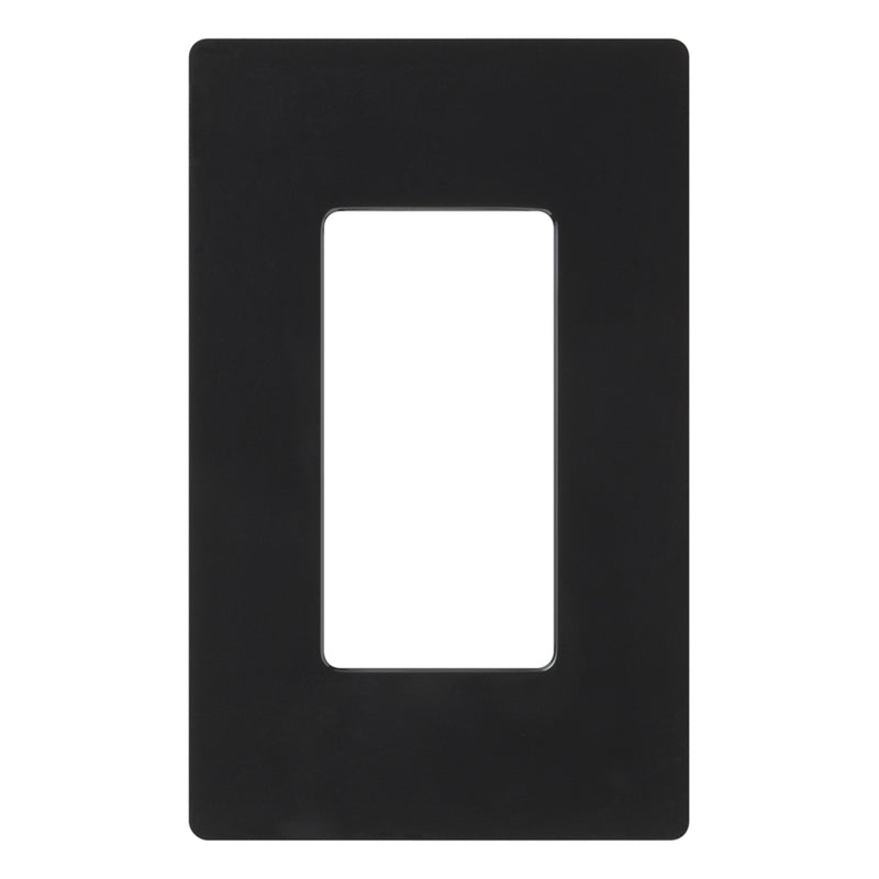 Lutron Claro Black 1 gang Plastic Decorator Wall Plate