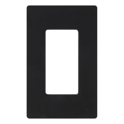 Lutron Claro Black 1 gang Plastic Decorator Wall Plate