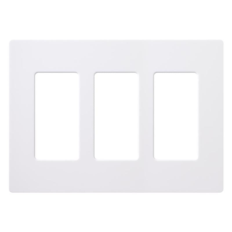 Lutron Claro White 3 gang Plastic Decorator Wall Plate