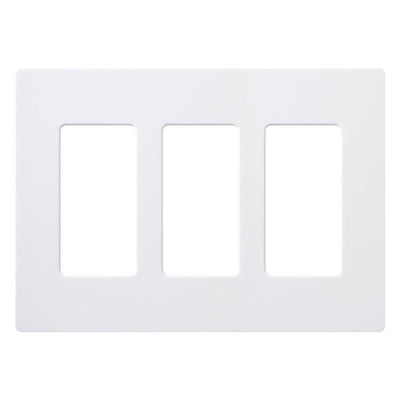 Lutron Claro White 3 gang Plastic Decorator Wall Plate