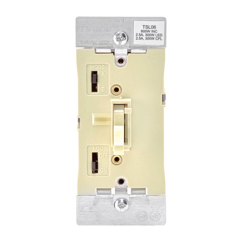Leviton Ivory 600 W Toggle Dimmer Switch