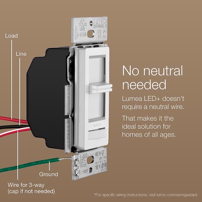 Lutron Lumea Ivory 150 W 3-Way Dimmer Switch
